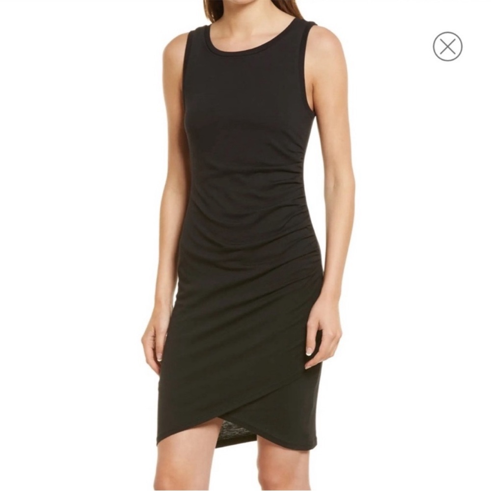 Leith Classic Black Midi Dress